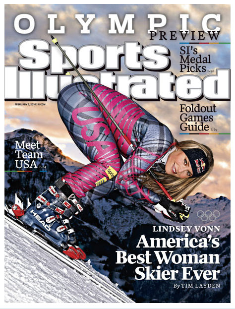 Lindsay Vonn on the cover of Sports Illustrated